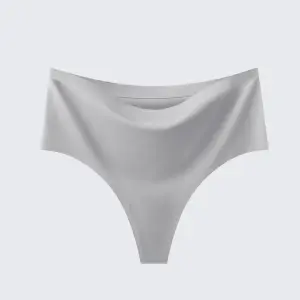 Women's Seamless Ice Silk Thong Underwear Leopard Print & Solid Color Panties