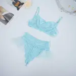 Blue Whisper Light Blue Lace Lingerie Set