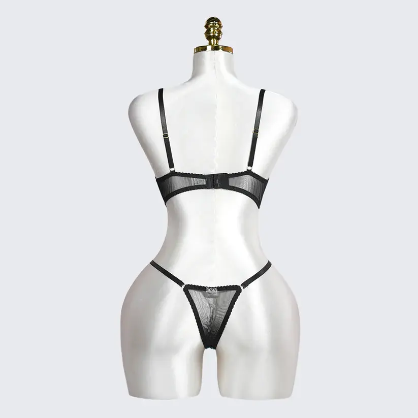 Veilvine Floral Embroidery Lace Lingerie Set