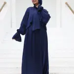 MIDNIGHT BLUE SATIN DRESS ISDAL
