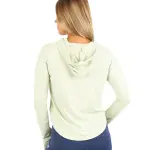 Long Slevess Women's Green Hoodie