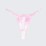 Breathable Skin-Friendly Embroidered Bra Thong Set