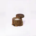 Handmade Wooden Candle Holder: A Unique Rustic Home Decor Piece for Warm & Cozy Spaces