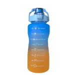 Md Stay Fit Water Bottle with Straw, Gradient color, Motivational Quotes, Flip-Top Lid with Handle, 64oz/2000ml
