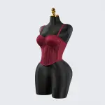 Red Floral Lace Sculpting Corset