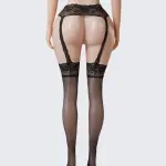 Lace Perfumed See-Through Garter Stockings