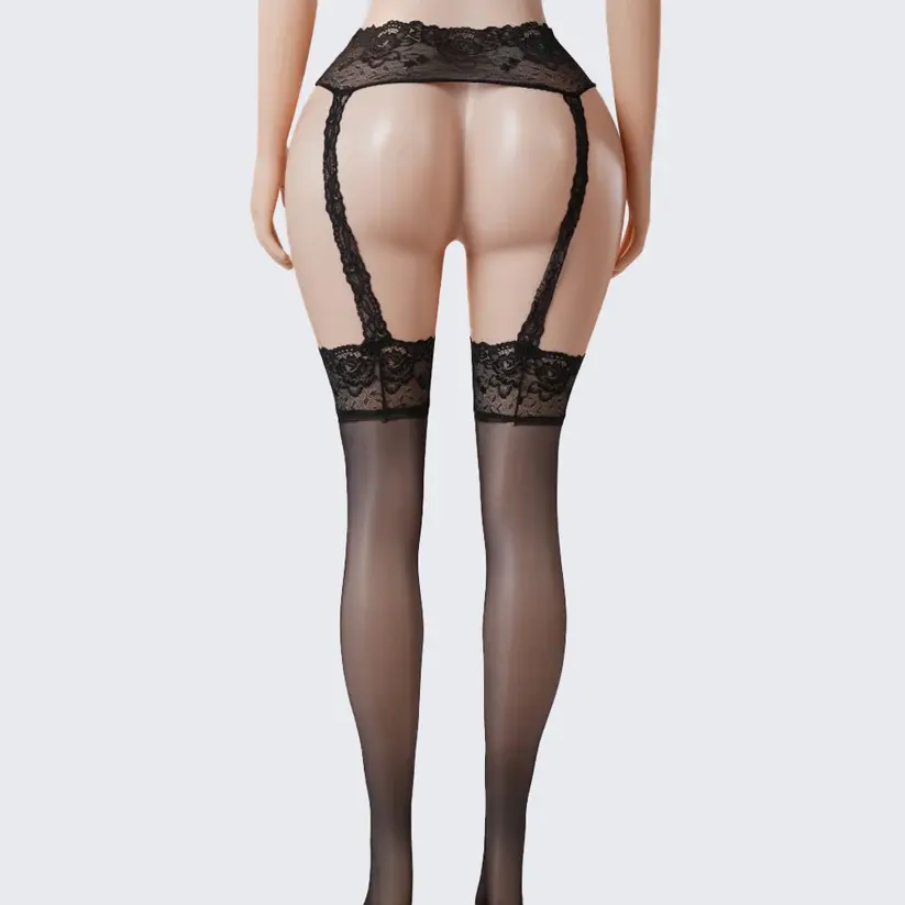 Lace Perfumed See-Through Garter Stockings