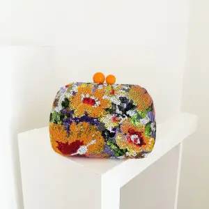 Orange Floriva Clutch