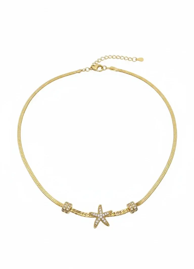 Crystal Starfish Necklace N-66