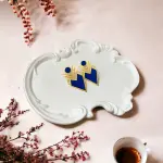 Deep blue earring