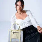 Mini Tote with Front Pocket - BEIGE