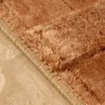 square velvet light brown carpet