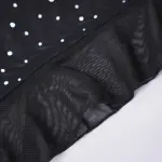 Sparkly Spaghetti Strap Mesh Ruffled Sheer Nightwear Dress Lingerie
