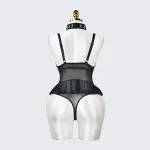 Plus Size Lace Sheer Ruffle Tummy Control Lingerie Set