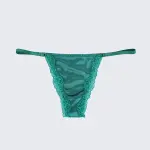 Green Lace Trim Push Up Bra Panty Set