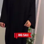 Luxury Black Embroidered Abaya