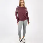 Graphic Long-Sleeve Burgundy T-Shirt