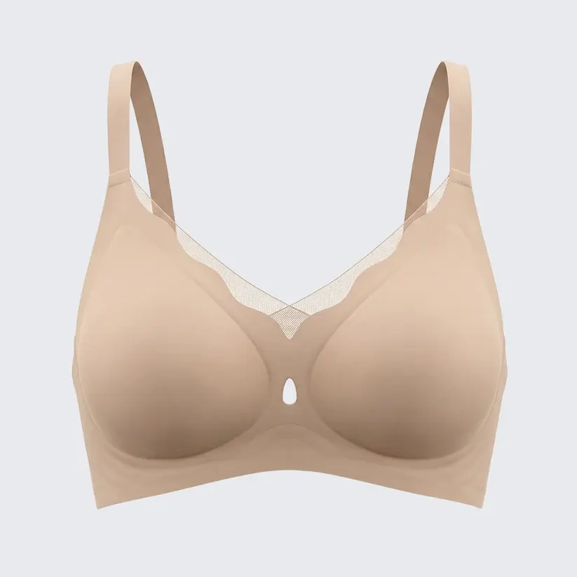 Seamless Wirefree Push Up Bra Anti-Sagging Plus Size Soft Support Bralette