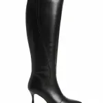 Boots with Decorative Ankle Straps Elegant Knee-High R-60