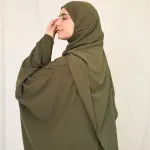 OLIVE GREEN CREPE CLASSIC ISDAL