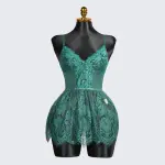 Spaghetti Strap Lace Babydoll Dress
