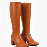Half Boot Mid Heels Leather B-54