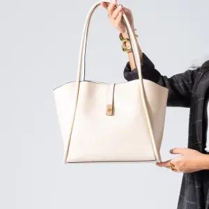 Minimalist Top-Handle Bag-beige