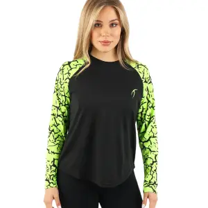 Crew Neck Long Sleeve Green Top