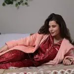 Dusty Rose Fur Long Robe