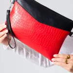 Chic Texture Clutch Bag-red