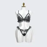 Plus Size Cupless Lingerie Bra Panty Set
