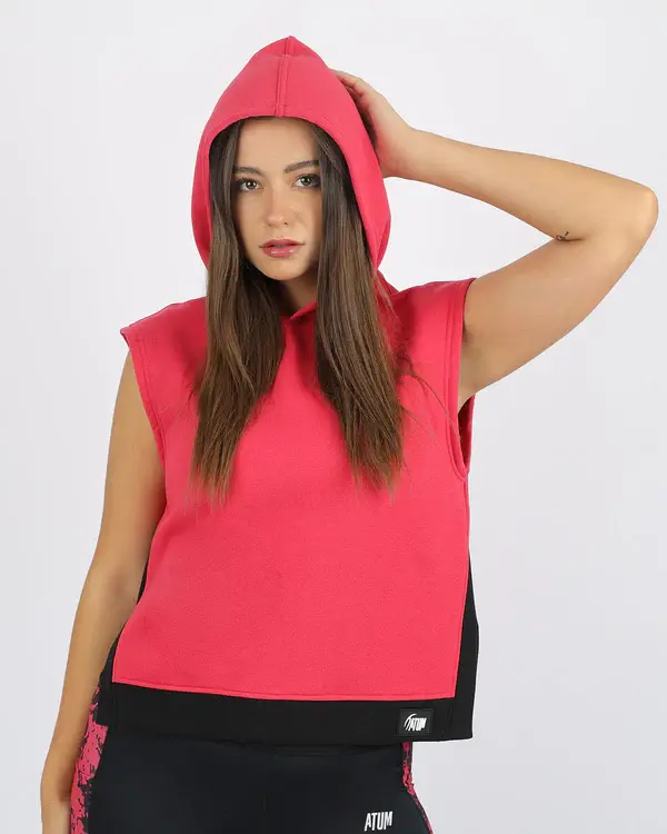 Women's Hoodie Magenta Top