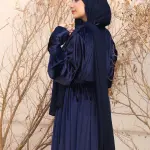 NAVY VELVET ABAYA ISDAL