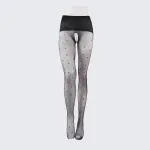 Red Heart Ultra Sheer Black Pantyhose Anti-Snag Jacquard Tights