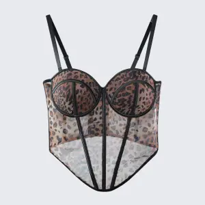 Patterned Sculpting Corset Top
