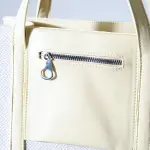 Mini Tote with Front Pocket - BEIGE