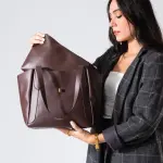 Minimal Turn Closure Bag-brown