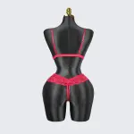 Plus Size Red Lace Bra Panty Set