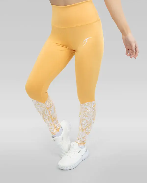 Flowery Gold Leggings
