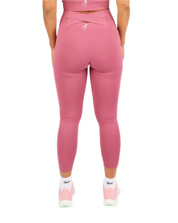 Curve Accent High-Rise Pink Leggings
