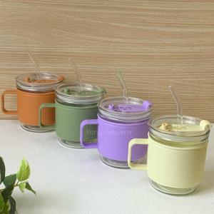 مج بماسك جلد وشاليموا زجاج