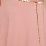 Elegant Pearl & Chain Waist Belt – Gold Accent