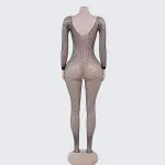 [2+ Items, 300 EGP Each] Women's See-Through Fishnet Open Crotch Net Tights Bodystocking