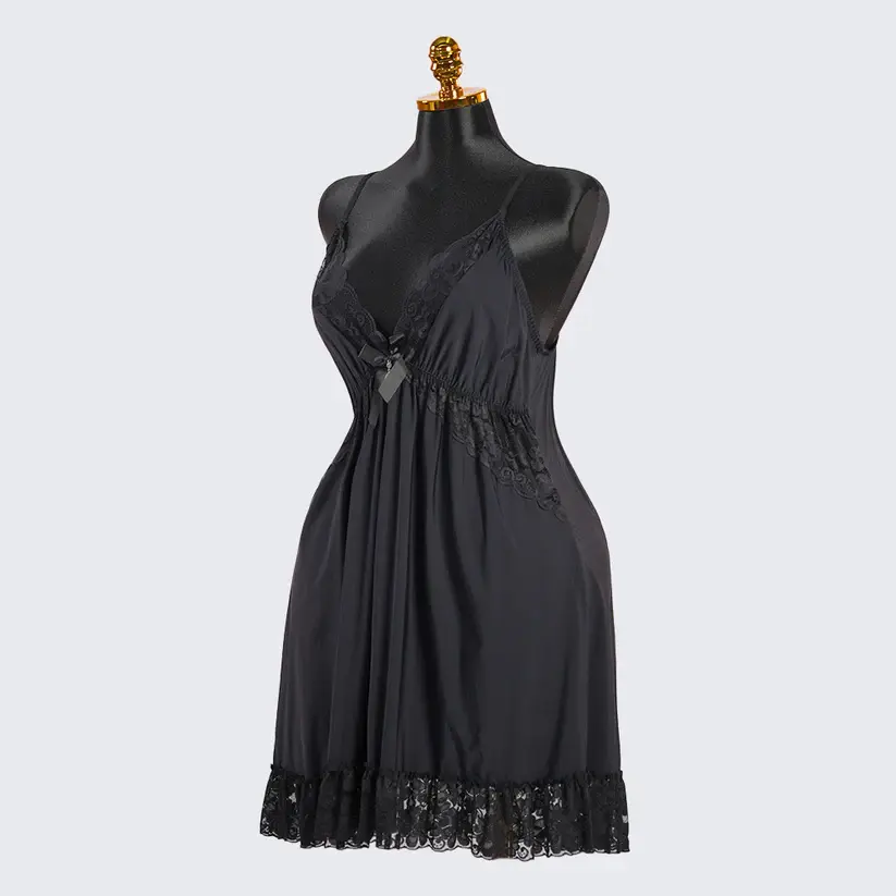 Lace V Neck Nightwear Spaghetti Strap Babydoll