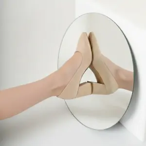 Leather Sandal Thick Heel-R-800