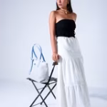 Tote Bag with Contrast Handle - BLUE