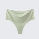 Women's Seamless Ice Silk Thong Underwear Leopard Print & Solid Color Panties
