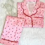 Red Velvet Hearts Turkish Pure Silk PJ