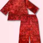 Hibiscus Red Kimono Set