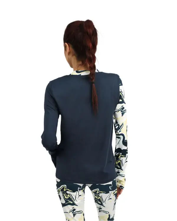 Long Sleeve Women's Navy T-Shirt